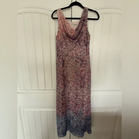 🌻 3/$12 Sleeveless Pink Multi-Color Maxi Dress - Picture 2 of 8